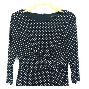 Polka dotted, black and white, super cute dress!